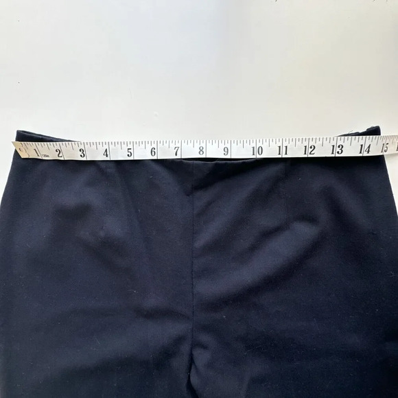 Ralph Lauren Black Label Stretch Wool Textured Trouser Blue Pants Womens 10 - Picture 12 of 15